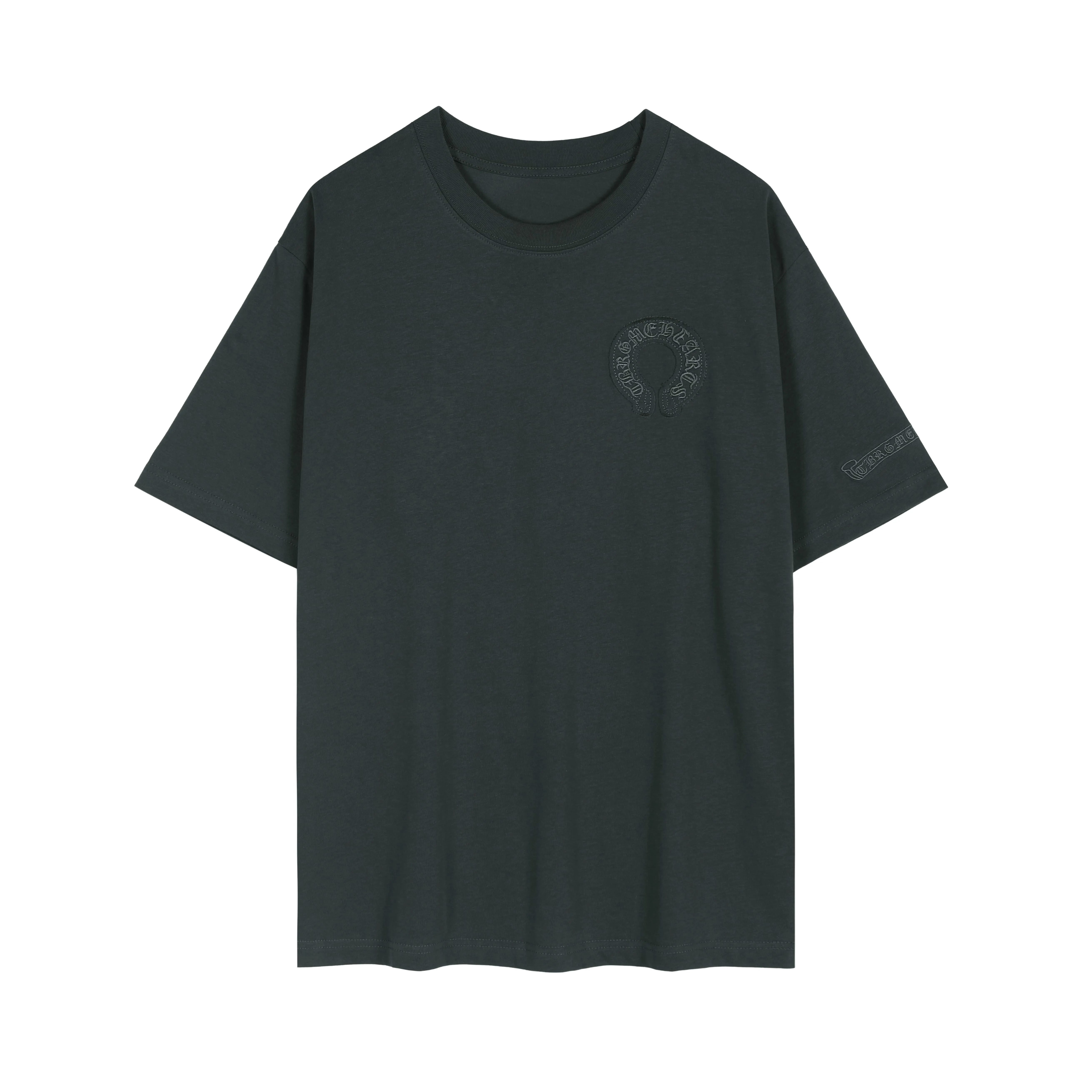 P150 Chrome Hearts Chrome Hearts Embroidered Short Sleeve Size: SMLXL Color: Apricot Gray